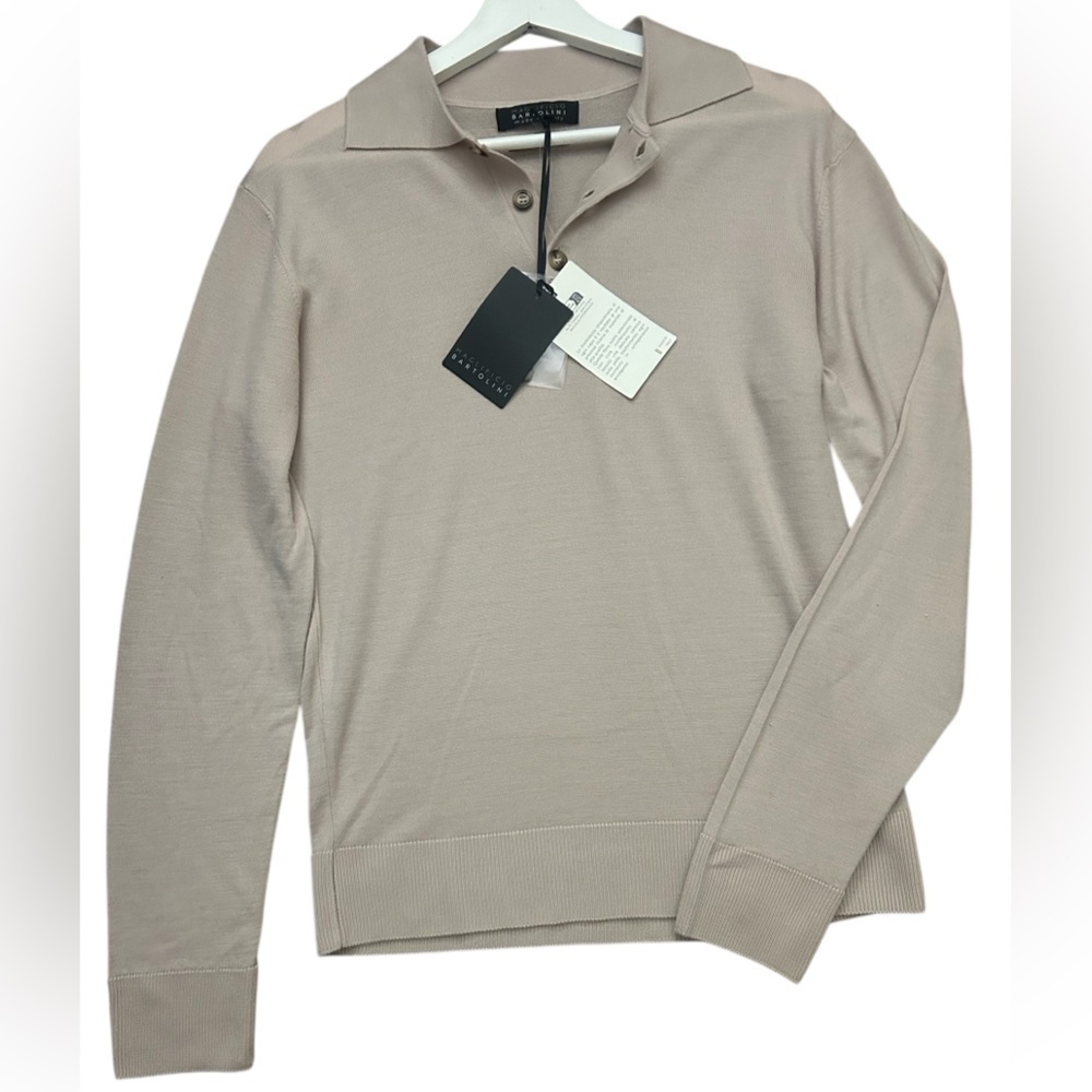 Bartolini NWT Men’s M Merino light long sleeve sweater Made in Italy. Beautiful